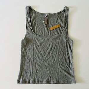 SKIMS Heather Grey Ribbed Soft Lounge Tank Top - 3X